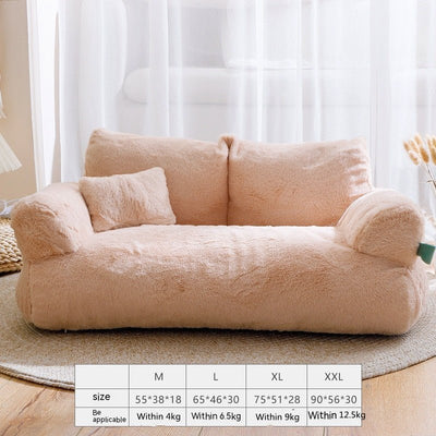 Flannel Cat Sofa Bed – Warm & Soft Kennel for Medium and Large Cats (M/L Sizes) - 0