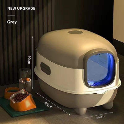 Fully Enclosed Cat Litter Box – Large Odor - Control Design with Optional UV Sterilization - 0