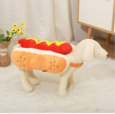 Funny Hot Dog Halloween Costume for Dogs & Cats – Easy Fit Pet Outfit for Parties & Festivals - 0