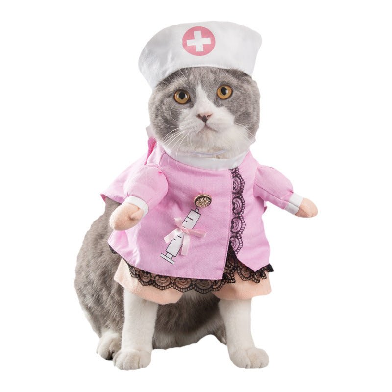 Halloween Cat Costume – Polyester Pet Outfit in Multiple Styles (S - XL) for Cats - 0