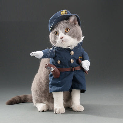 Halloween Cat Costume – Polyester Pet Outfit in Multiple Styles (S - XL) for Cats - 0