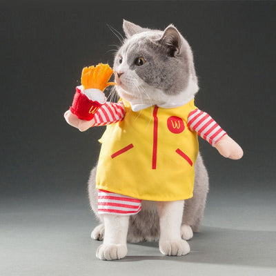 Halloween Cat Costume – Polyester Pet Outfit in Multiple Styles (S - XL) for Cats - 0