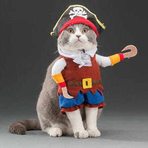 Halloween Cat Costume – Polyester Pet Outfit in Multiple Styles (S - XL) for Cats - 0