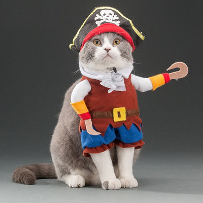 Halloween Cat Costume – Polyester Pet Outfit in Multiple Styles (S - XL) for Cats - 0