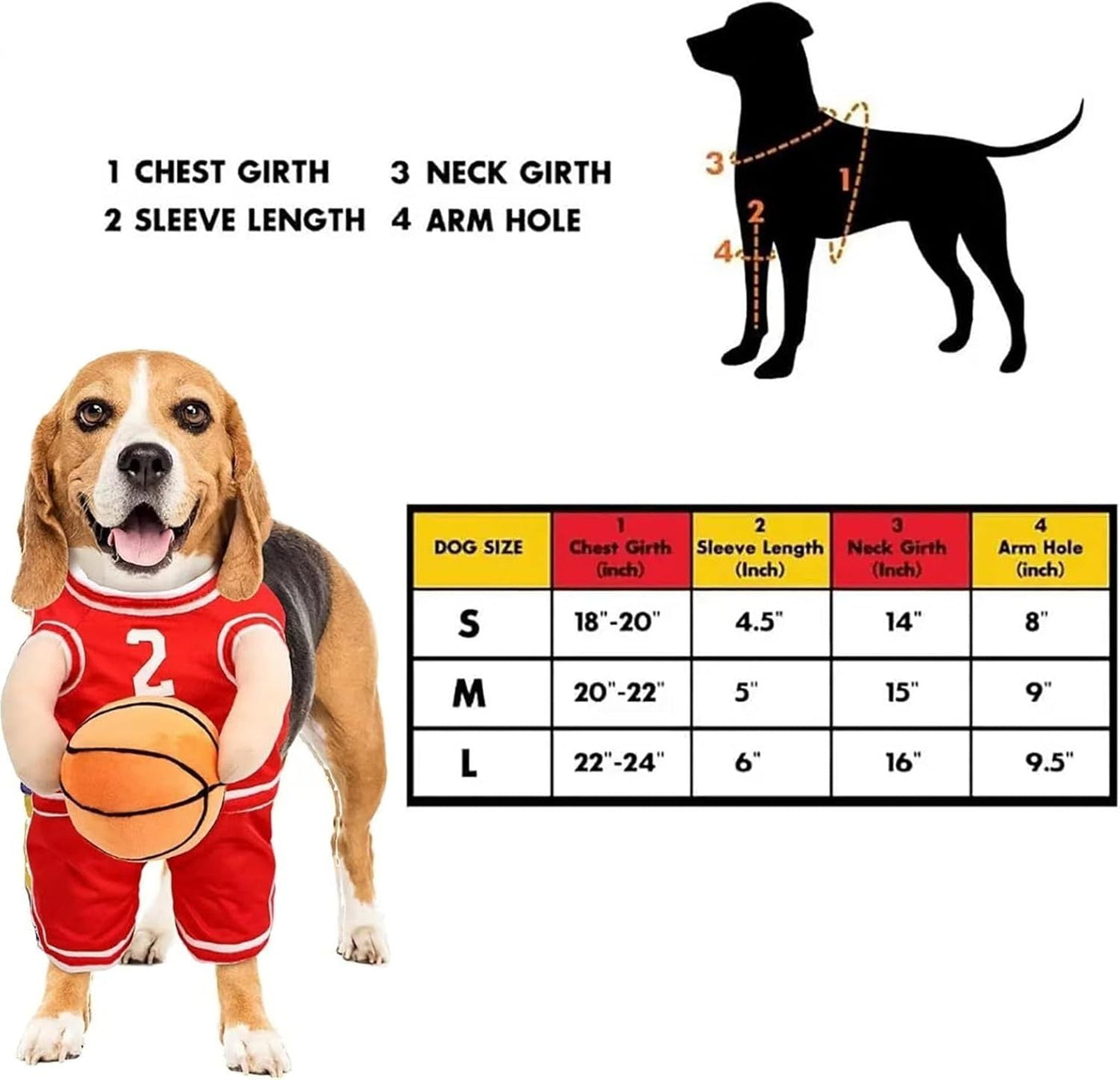 Halloween Dog Costume – Basketball Player Outfit for Small Dogs - 0