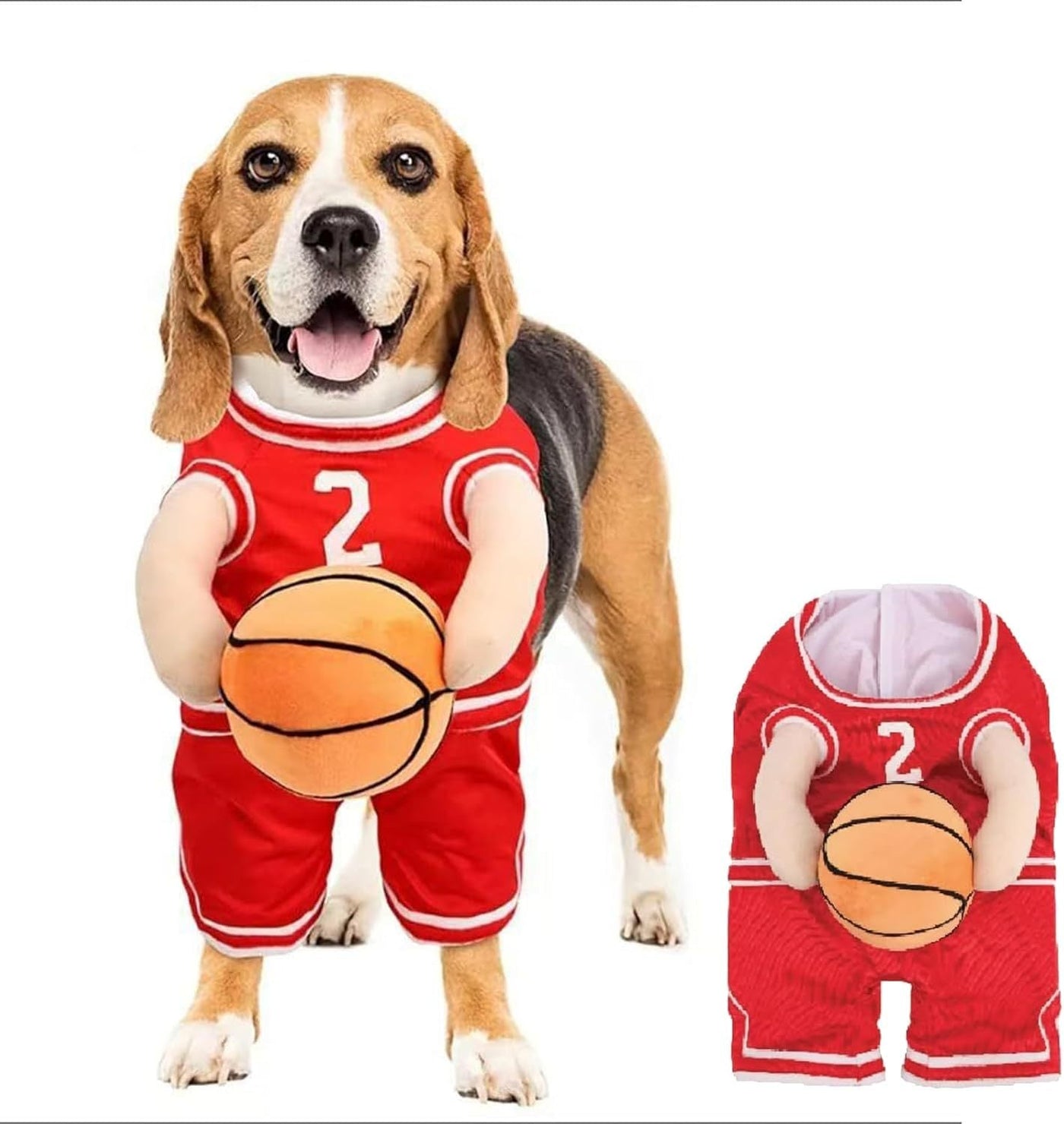 Halloween Dog Costume – Basketball Player Outfit for Small Dogs - 0