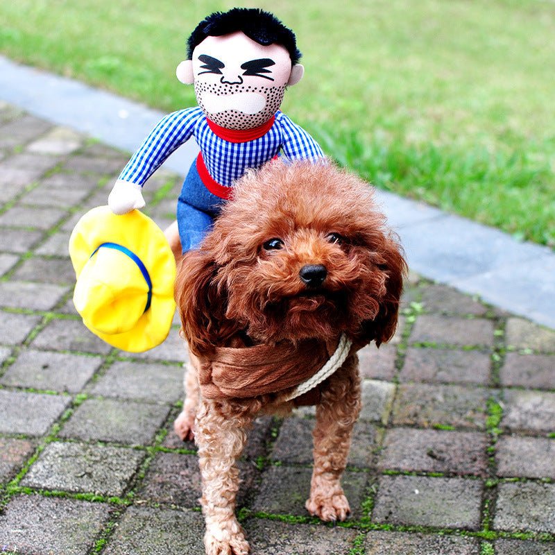 Halloween Dog Costume – Scary Red Adjustable Pet Cosplay Outfit - 0
