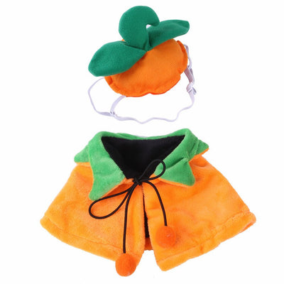 Halloween Pumpkin Cloak for Dogs & Cats – Double - Sided Pet Costume with Hat | Plush Pet Apparel - 0