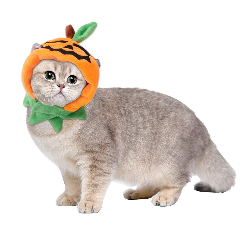 Halloween Pumpkin Cloak for Dogs & Cats – Double - Sided Pet Costume with Hat | Plush Pet Apparel - 0