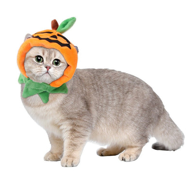 Halloween Pumpkin Cloak for Dogs & Cats – Double - Sided Pet Costume with Hat | Plush Pet Apparel - 0