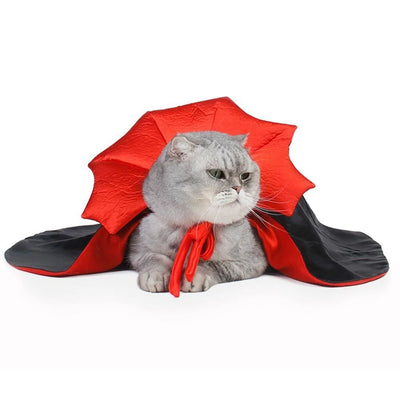 Halloween Vampire Cloak for Cats & Small Dogs – Cute Pet Costume - 0