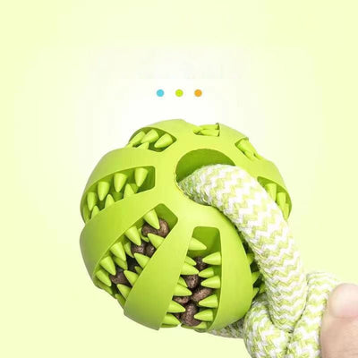 Interactive Rope Dog Toy with Treat Ball – Chew & Tug Toy for Small Dogs, Dental Cleaning & Training - 5