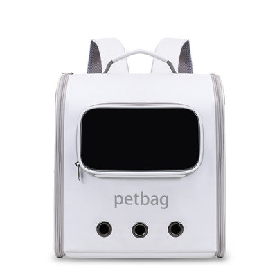 Large Capacity Cat Backpack with Transparent Window – Hard Shell Travel Carrier (PVC Oxford, Up to 6.5kg) - 0