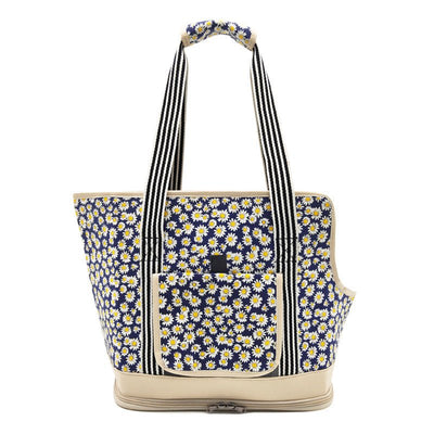 Lightweight Travel Pet Shoulder Bag – Canvas Cat & Dog Carrier with Mesh and Cute Cartoon Design - 0