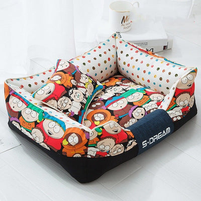 New House Pet Nest Mat – Comfortable Waterproof Dog & Cat Bed with Fun Prints - 0
