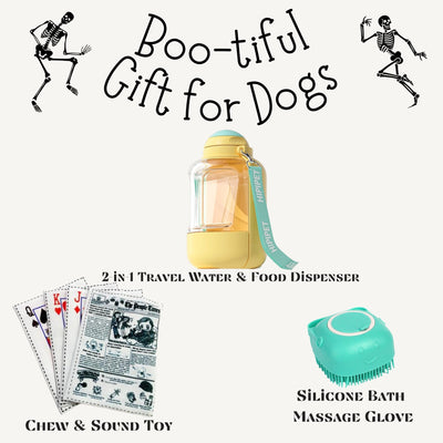 Outdoor Adventure Dog Care Set – Grooming Glove, Travel Bottle & Toy - 0