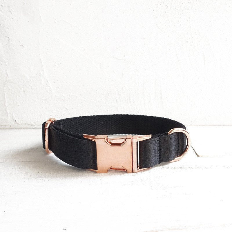 Personalized Black Dog Collar – Adjustable Polyester Collar for All Breeds - 7