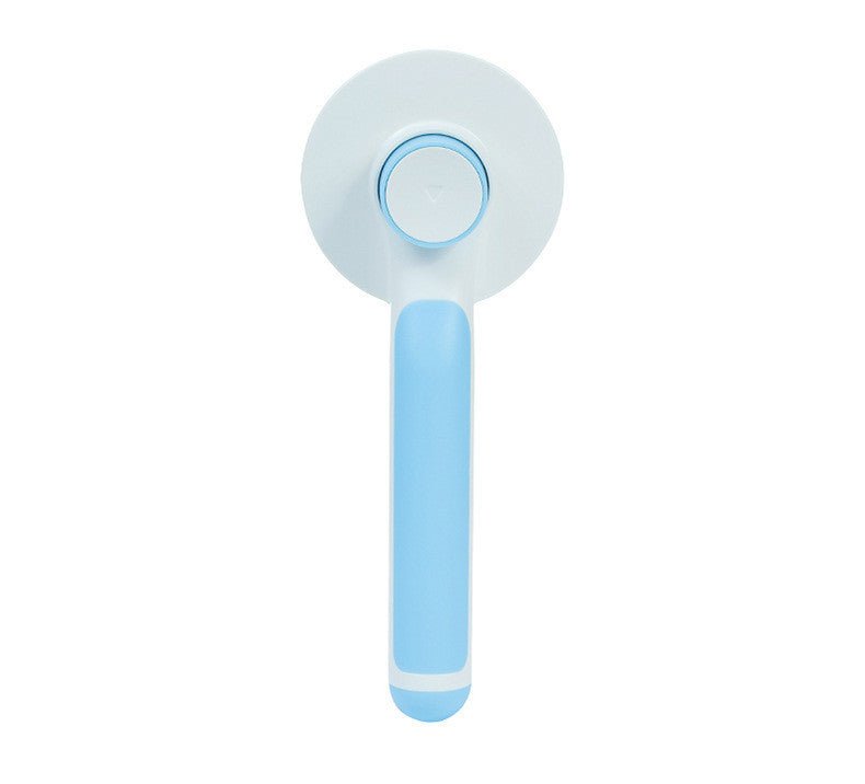 Pet Grooming Comb with Round Handle – 135° Stainless Steel Needle, One - Click Self - Cleaning, Knot & Fur Removal Brush - 0