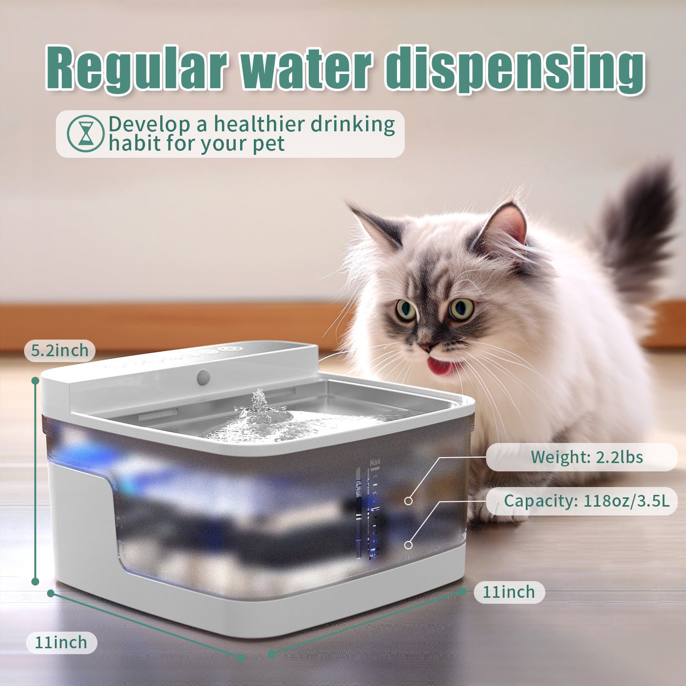 Pet Water Dispenser – Automatic Water Fountain for Cats & Dogs, Easy to Clean and Hydrate Pets - 0