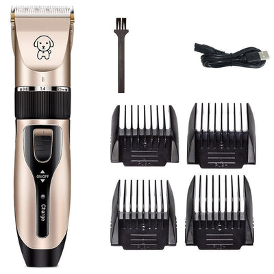 Professional Dog & Cat Hair Clipper – Titanium Ceramic Blade, Rechargeable, Low - Heat, Quiet Pet Grooming Shaver - 0