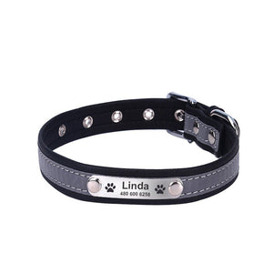Reflective Microfiber Dog & Cat Collar – Soft Adjustable Collar with Personalized Lettering - 7