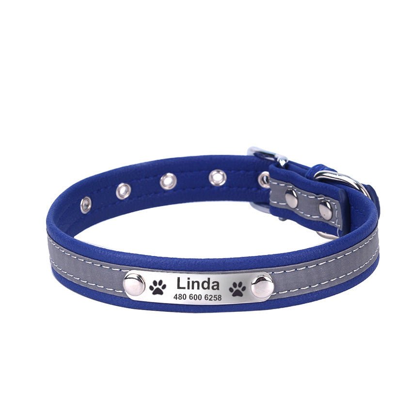 Reflective Microfiber Dog & Cat Collar – Soft Adjustable Collar with Personalized Lettering - 7