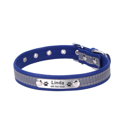 Reflective Microfiber Dog & Cat Collar – Soft Adjustable Collar with Personalized Lettering - 7