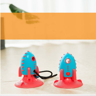 Rocket - Shaped Dog Chew Toy – Treat Dispensing, Bite - Resistant Silicone Toy for Dental Health - 0