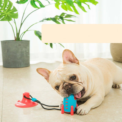 Rocket - Shaped Dog Chew Toy – Treat Dispensing, Bite - Resistant Silicone Toy for Dental Health - 0