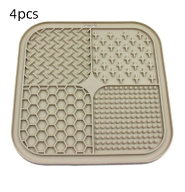 Silicone Pet Licking Pad – Slow Feeder Dog Bowl with Suction Cup | Anti - Choke Pet Food Mat - 0