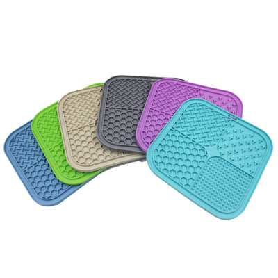 Silicone Pet Licking Pad – Slow Feeder Dog Bowl with Suction Cup | Anti - Choke Pet Food Mat - 0