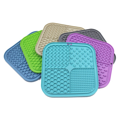 Silicone Pet Licking Pad – Slow Feeder Dog Bowl with Suction Cup | Anti - Choke Pet Food Mat - 0