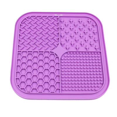 Silicone Pet Licking Pad – Slow Feeder Dog Bowl with Suction Cup | Anti - Choke Pet Food Mat - 0