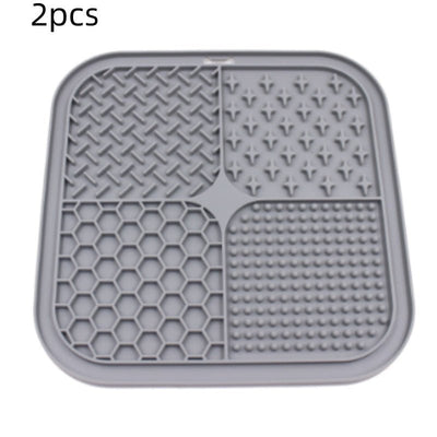 Silicone Pet Licking Pad – Slow Feeder Dog Bowl with Suction Cup | Anti - Choke Pet Food Mat - 0