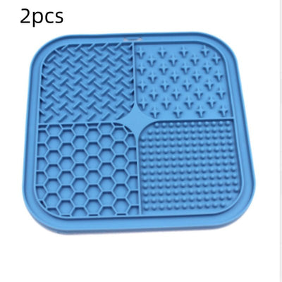 Silicone Pet Licking Pad – Slow Feeder Dog Bowl with Suction Cup | Anti - Choke Pet Food Mat - 0