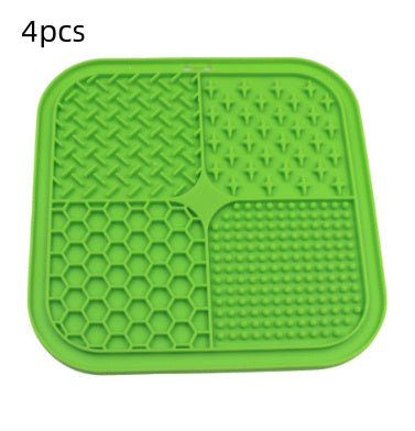 Silicone Pet Licking Pad – Slow Feeder Dog Bowl with Suction Cup | Anti - Choke Pet Food Mat - 0