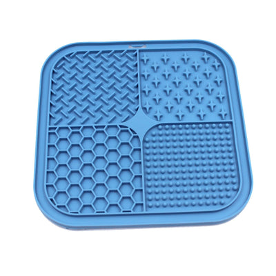Silicone Pet Licking Pad – Slow Feeder Dog Bowl with Suction Cup | Anti - Choke Pet Food Mat - 0