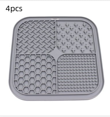 Silicone Pet Licking Pad – Slow Feeder Dog Bowl with Suction Cup | Anti - Choke Pet Food Mat - 0
