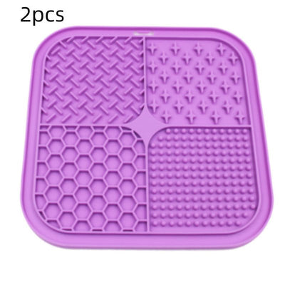 Silicone Pet Licking Pad – Slow Feeder Dog Bowl with Suction Cup | Anti - Choke Pet Food Mat - 0