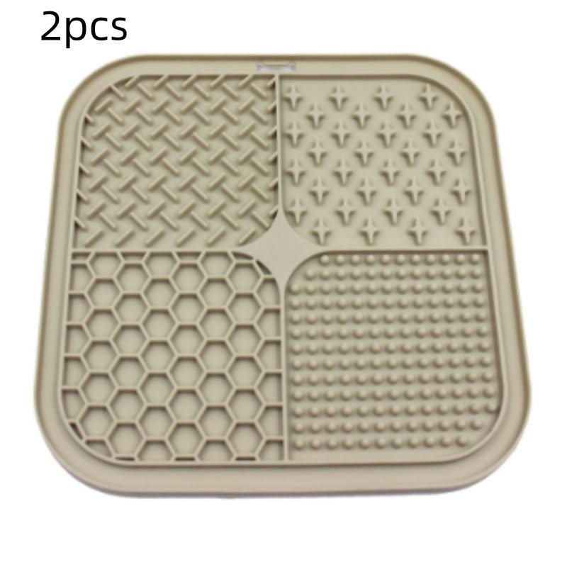 Silicone Pet Licking Pad – Slow Feeder Dog Bowl with Suction Cup | Anti - Choke Pet Food Mat - 0