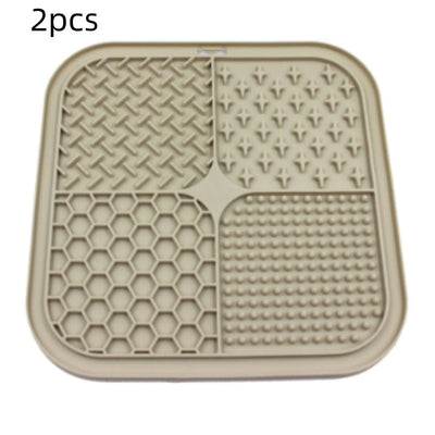 Silicone Pet Licking Pad – Slow Feeder Dog Bowl with Suction Cup | Anti - Choke Pet Food Mat - 0