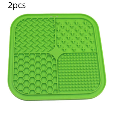 Silicone Pet Licking Pad – Slow Feeder Dog Bowl with Suction Cup | Anti - Choke Pet Food Mat - 0