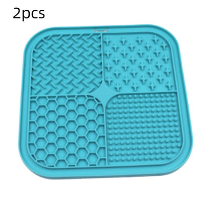 Silicone Pet Licking Pad – Slow Feeder Dog Bowl with Suction Cup | Anti - Choke Pet Food Mat - 0