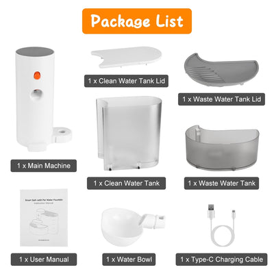 Smart Pet Water Fountain – Automatic 3L Cordless Rechargeable Cat & Dog Water Dispenser with Adjustable Timer & Volume - 0