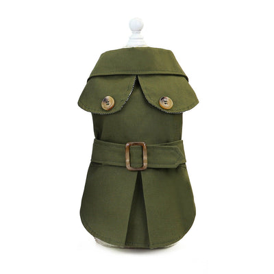 Trendy Dog Clothing – Lightweight Polyester Pet Outfit in Khaki, Navy & Green (S–XXL) - 0