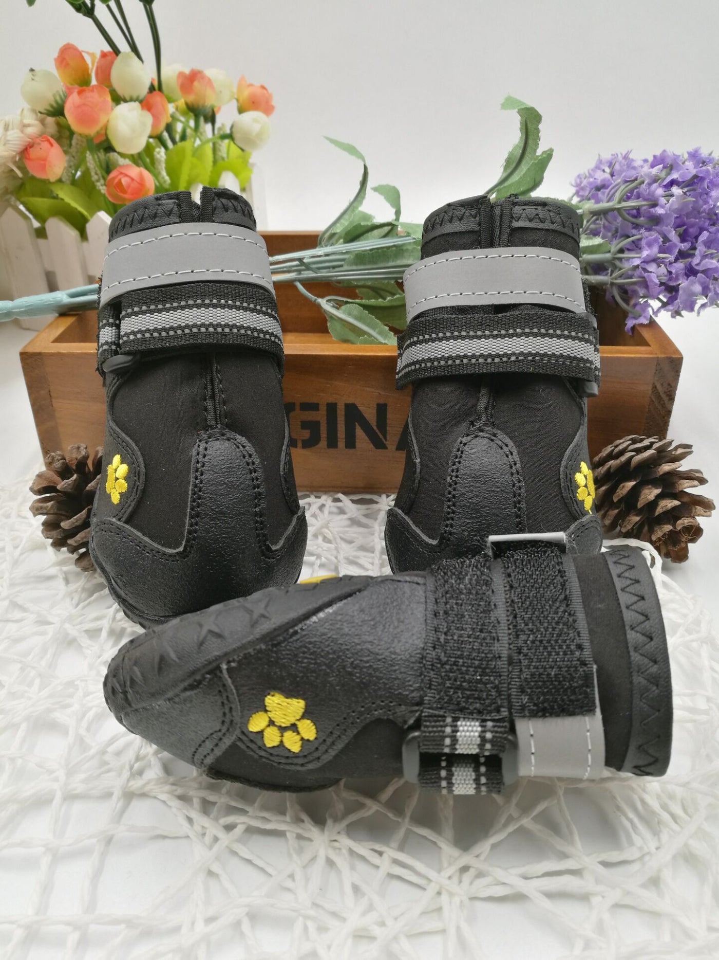 Waterproof Non - Slip Dog Shoes for Small & Large Dogs – Adjustable Fit, Anti - Skid Sole for Snow, Rain & Mud - 0