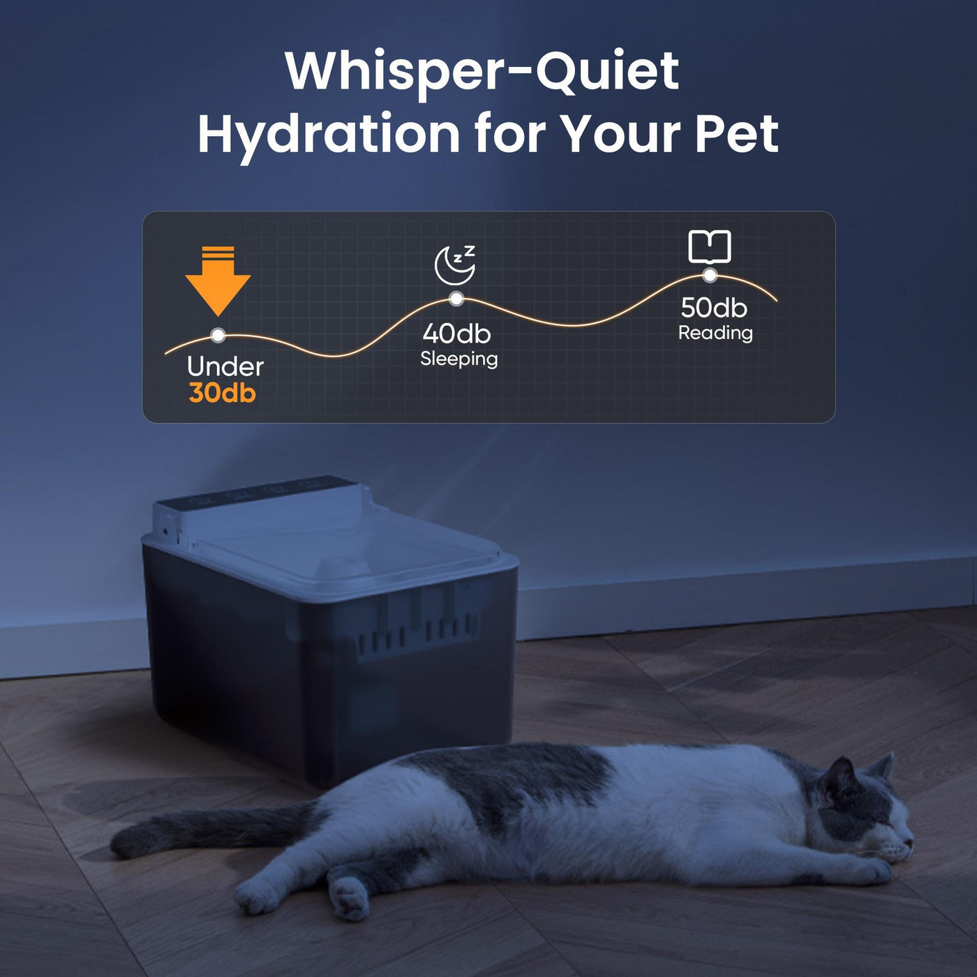 Wireless Stainless Steel Cat Water Fountain – Automatic Induction, Battery Operated, 3L Large Capacity - 0